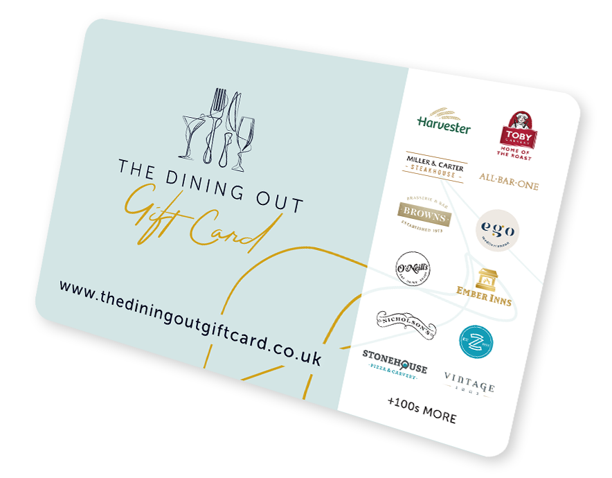 A physical Dining Out Gift Card.